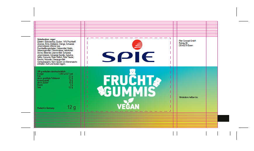 Trolli vegane Gummibärchen mit 14 % Fruchtsaftanteil, 12 g, VPE: 250 Stück